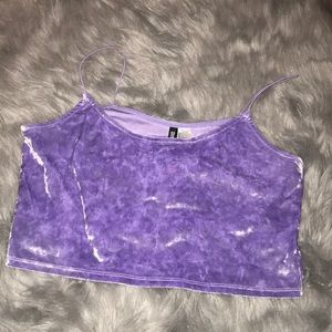 Velvety purple crop top